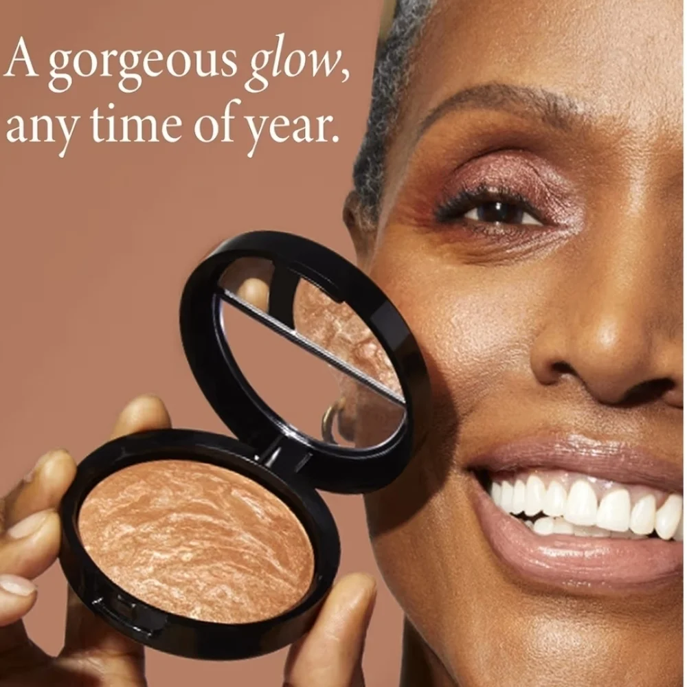 Laura Geller Baked Bronze-N-Brighten Multi-purpose Bronzer: Medium, .32oz, NIB - Picture 4 of 12